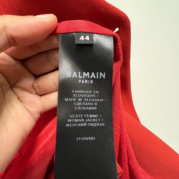 Balmain Double Vested Blazer Size 44 in Orange/Red - Picture 10 of 16